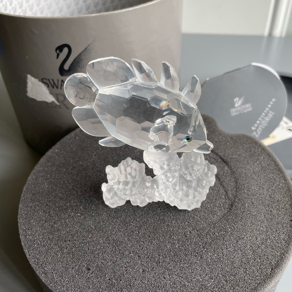 NIB Swarovski Crystal Figurine Butterfly Fish Coral #162888